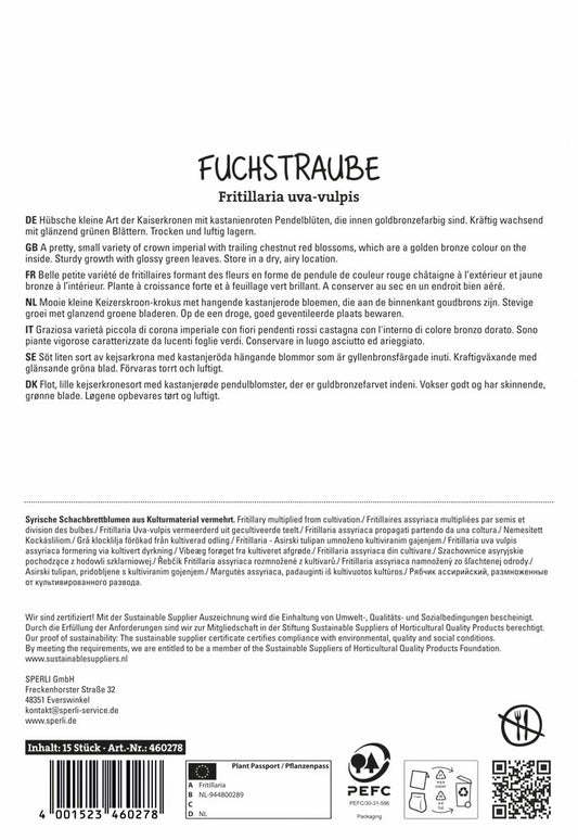  Fuchstrauben Fritillarie (15 Stück)