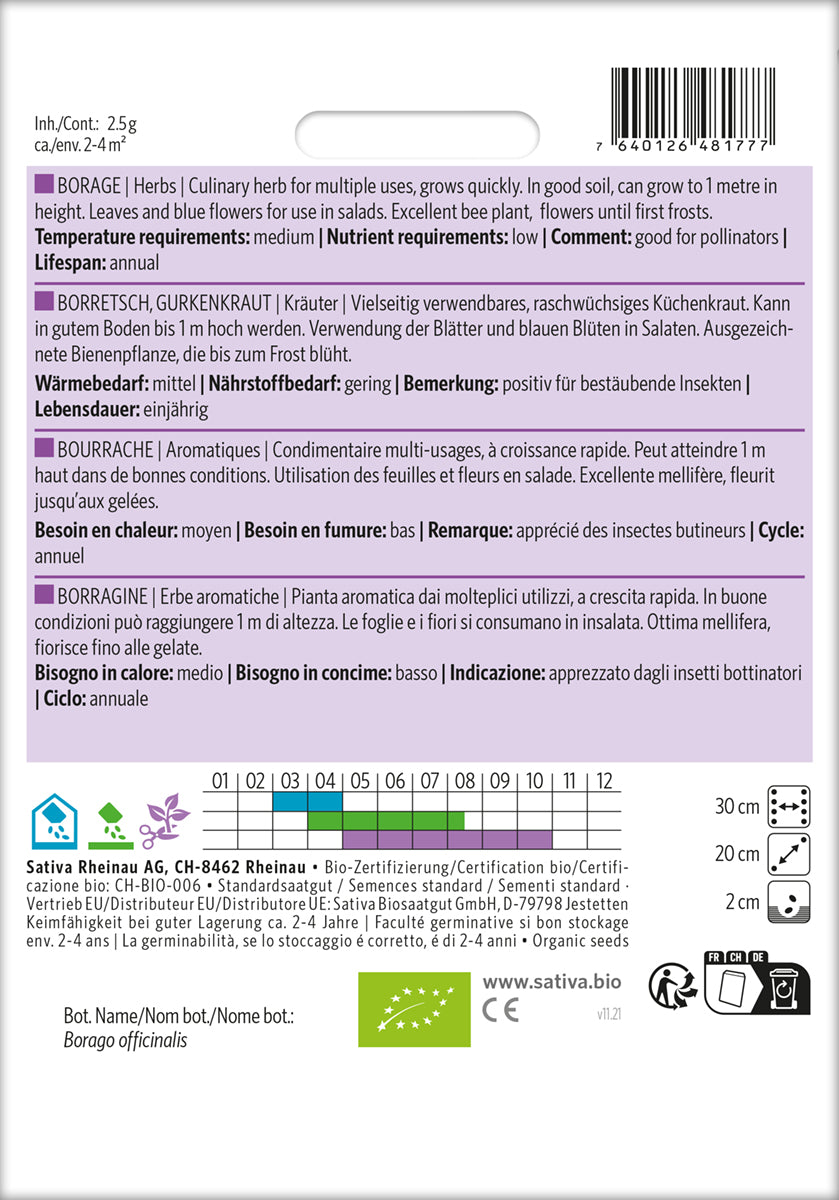  BIO Borretsch, Gurkenkraut [MHD 12/2025]