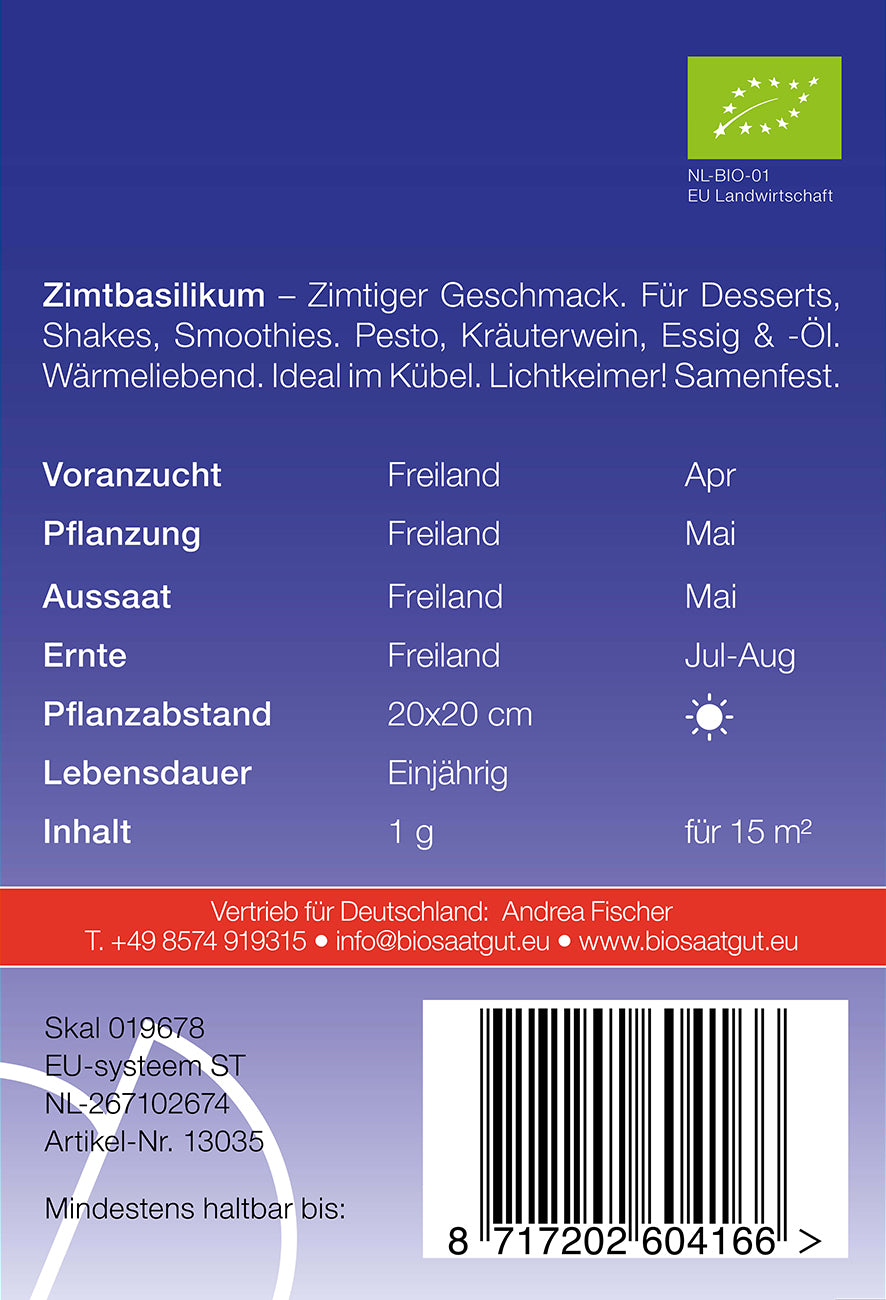  BIO Zimtbasilikum [MHD 12/2025]