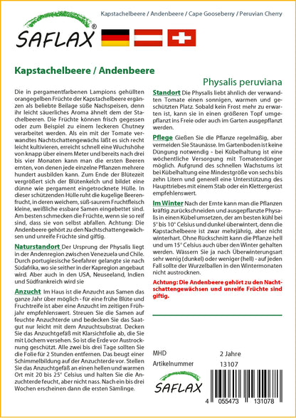  Kapstachelbeere / Andenbeere