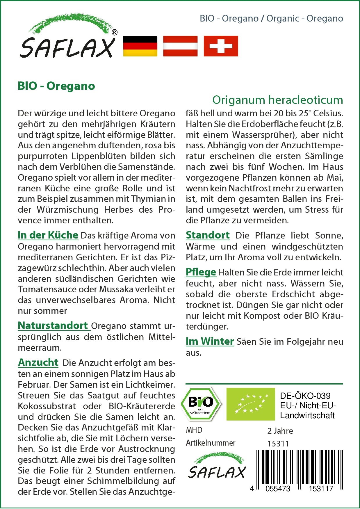  BIO Oregano [MHD 12/2023]