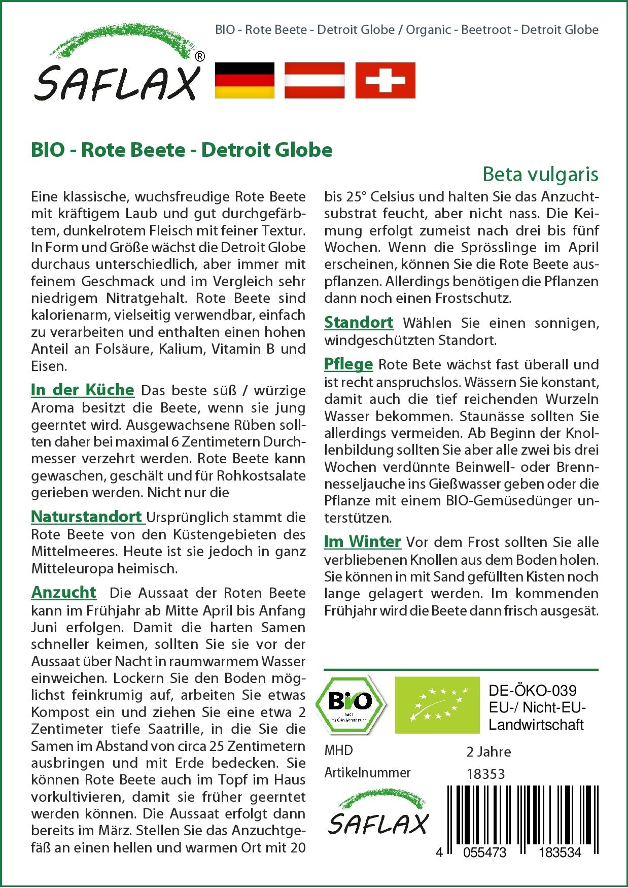  BIO Rote Beete Detroit Globe