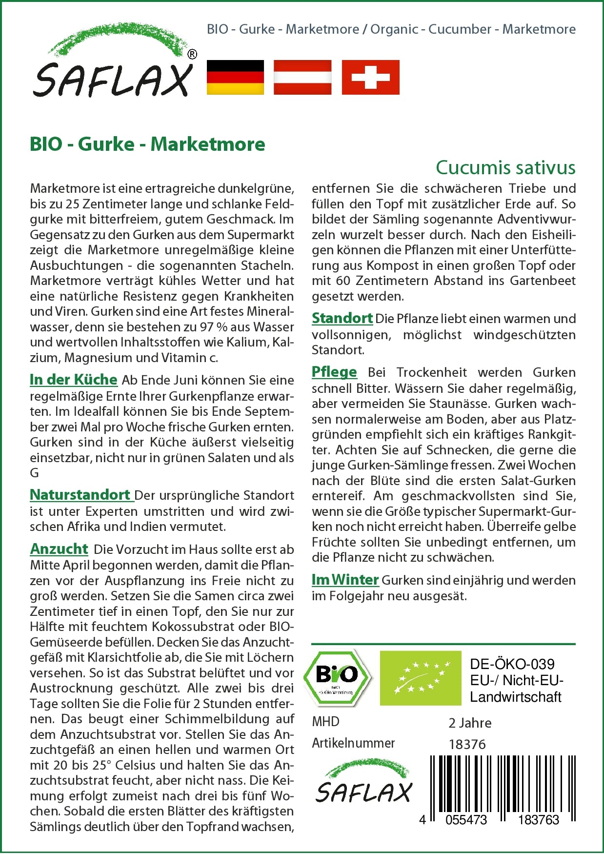  BIO Gurke Marketmore