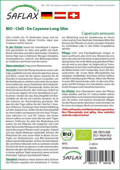  BIO Chili De Cayenne Long Slim