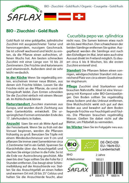  BIO Zucchini Gold Rush