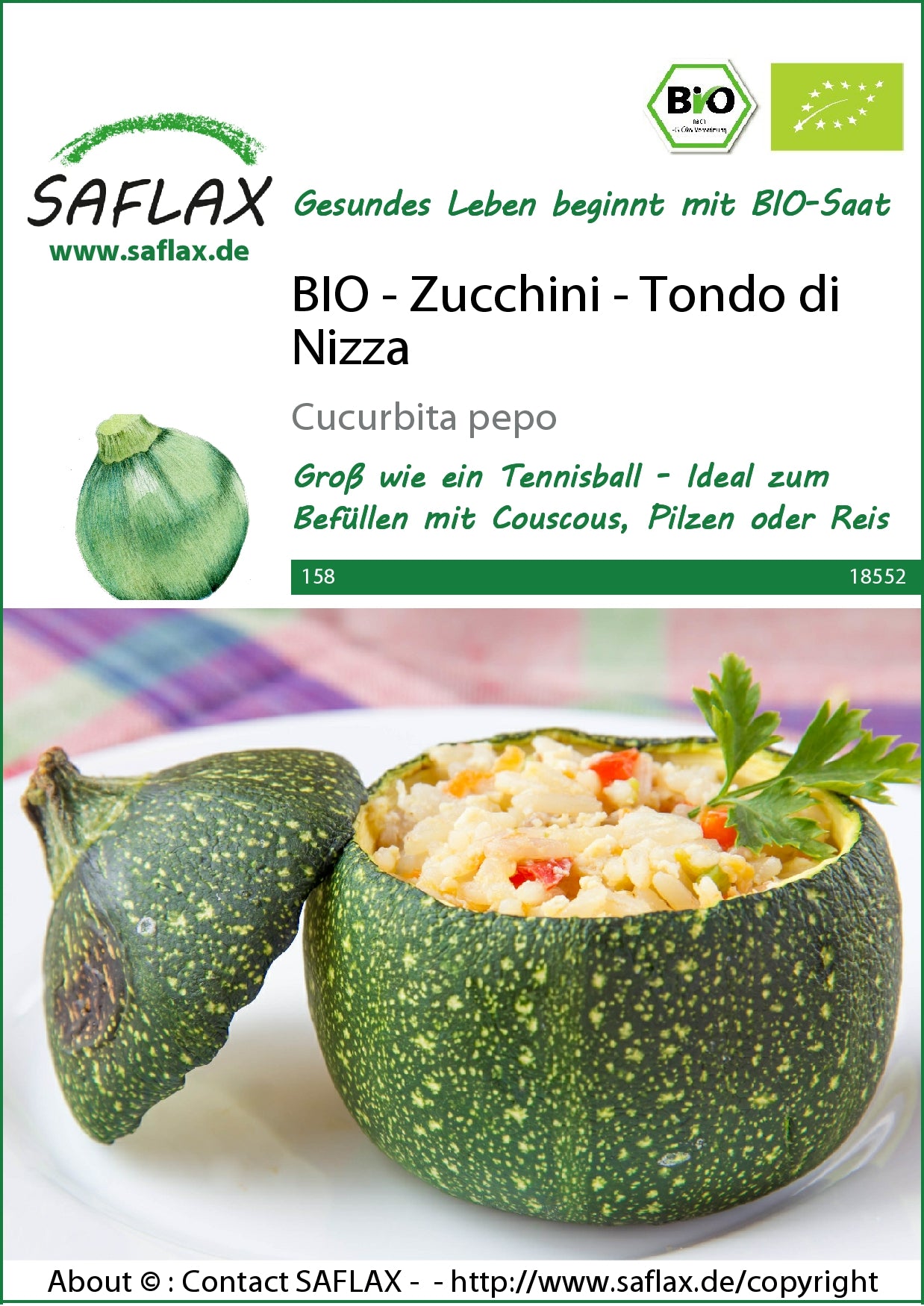  BIO Zucchini Tondo Di Nizza