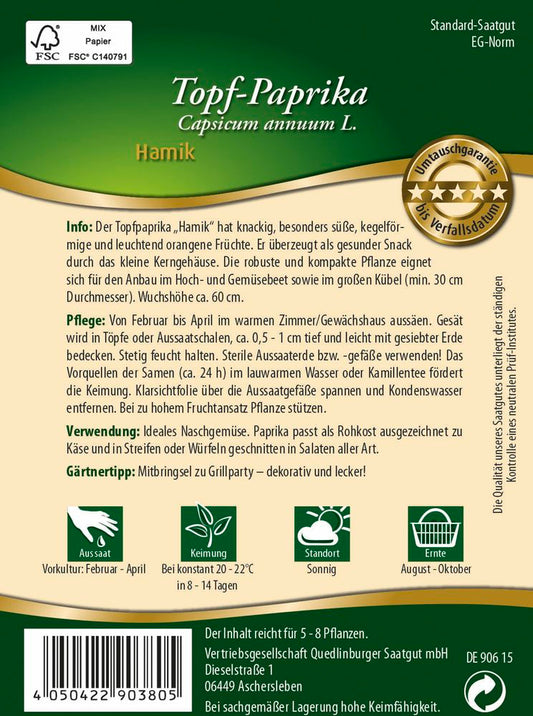  Topf-Paprika Hamik F1