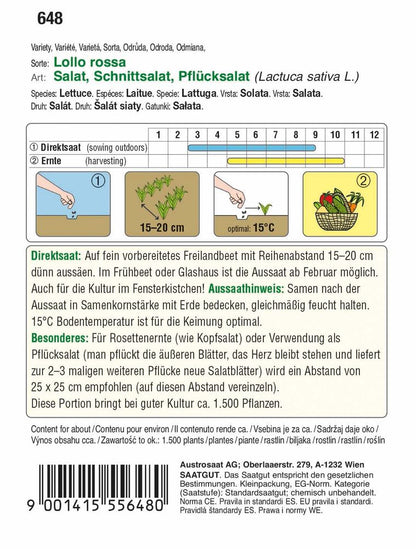  Schnittsalat Lollo Rossa [MHD 12/2025]
