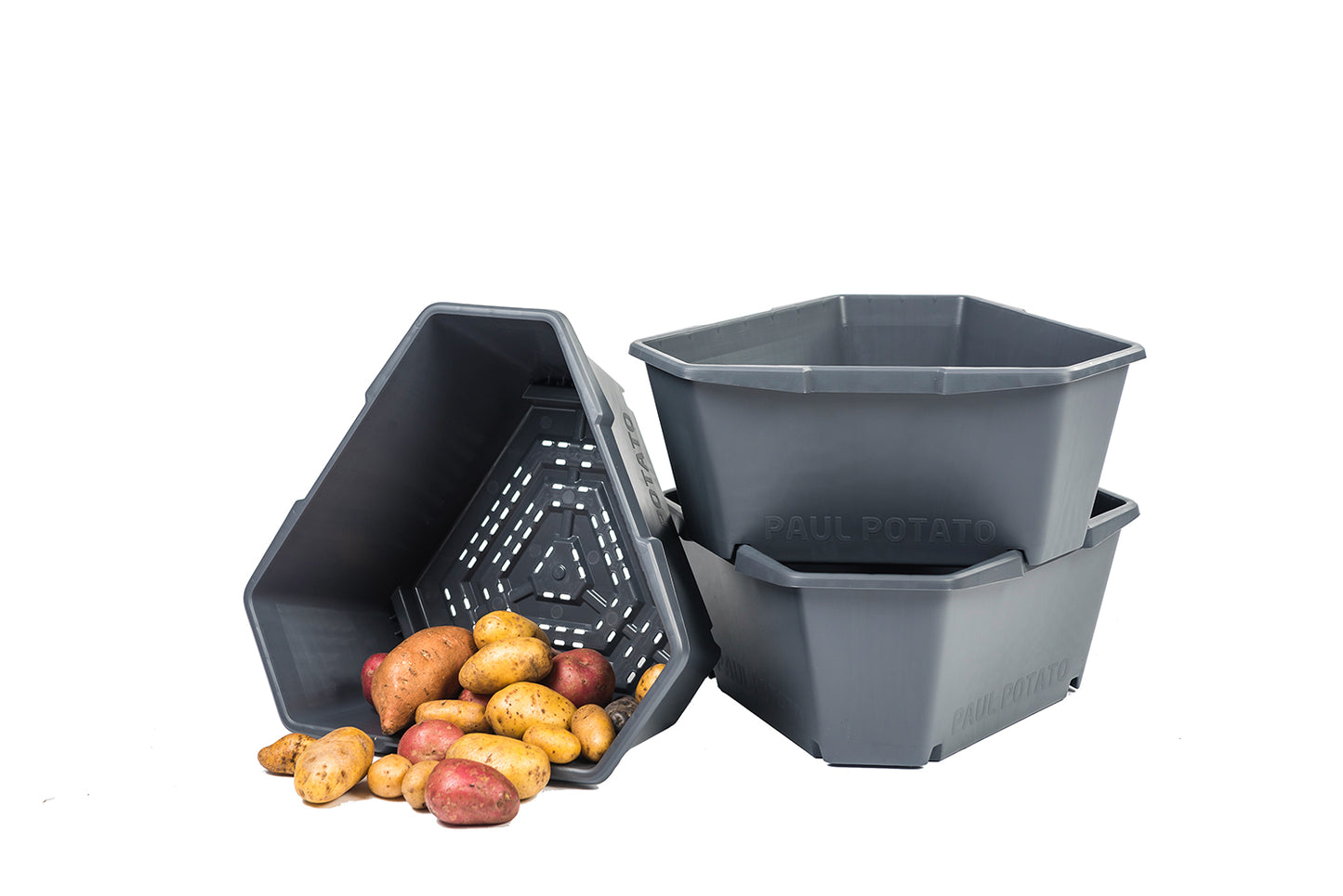  PAUL POTATO Kartoffelturm Starter Set Anthrazit (3 Etagen)