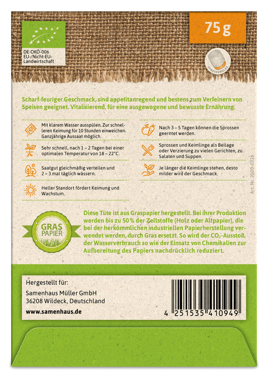  BIO Keimsprossen Daikon-Rettich