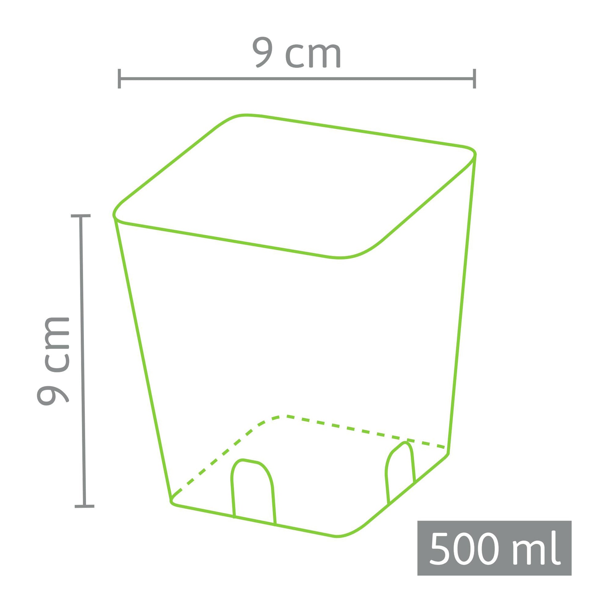  9 X 9 Cm Anzuchttopf Quadratisch (740 Stück)