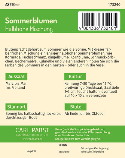  Sommerblumen Halbhohe Mischung