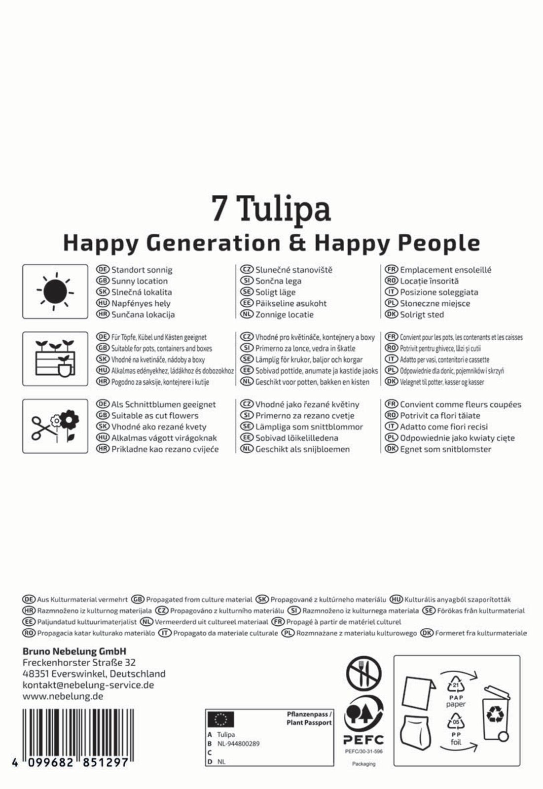  Triumph-Tulpen Happy Mix (7 Stück)