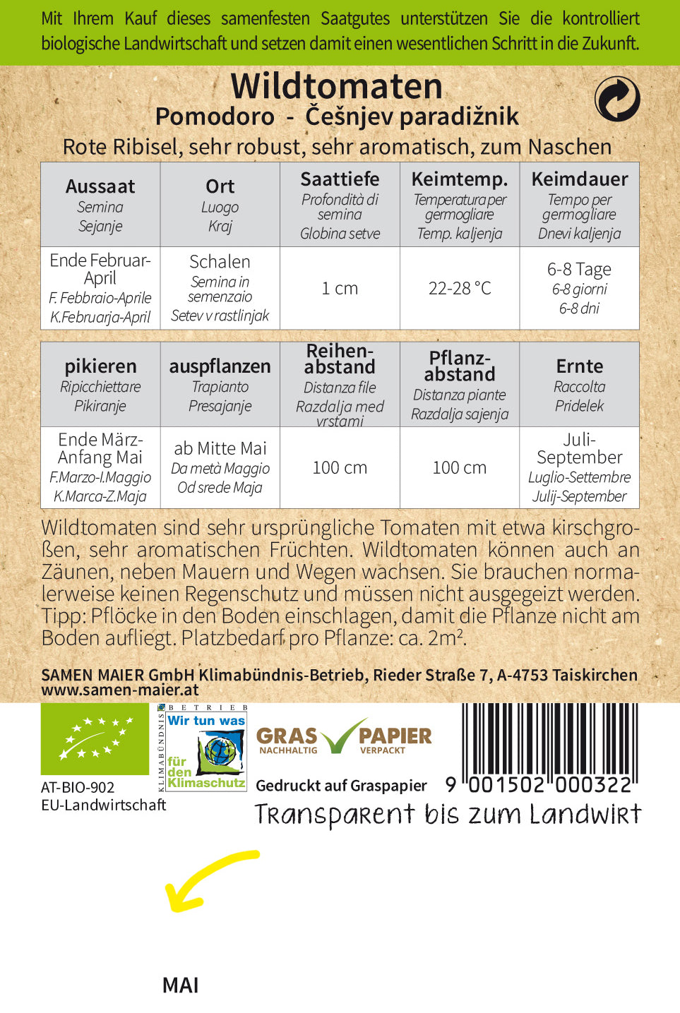  BIO Wildtomaten Rote Ribisel