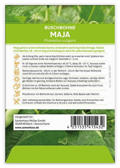  Buschbohne Maja (100 Stück)