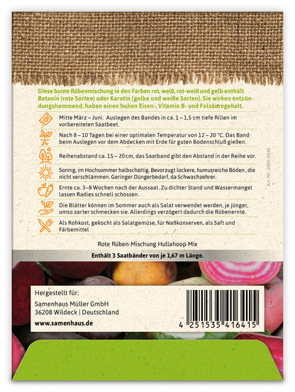  BIO Bunte Rüben (Saatband)