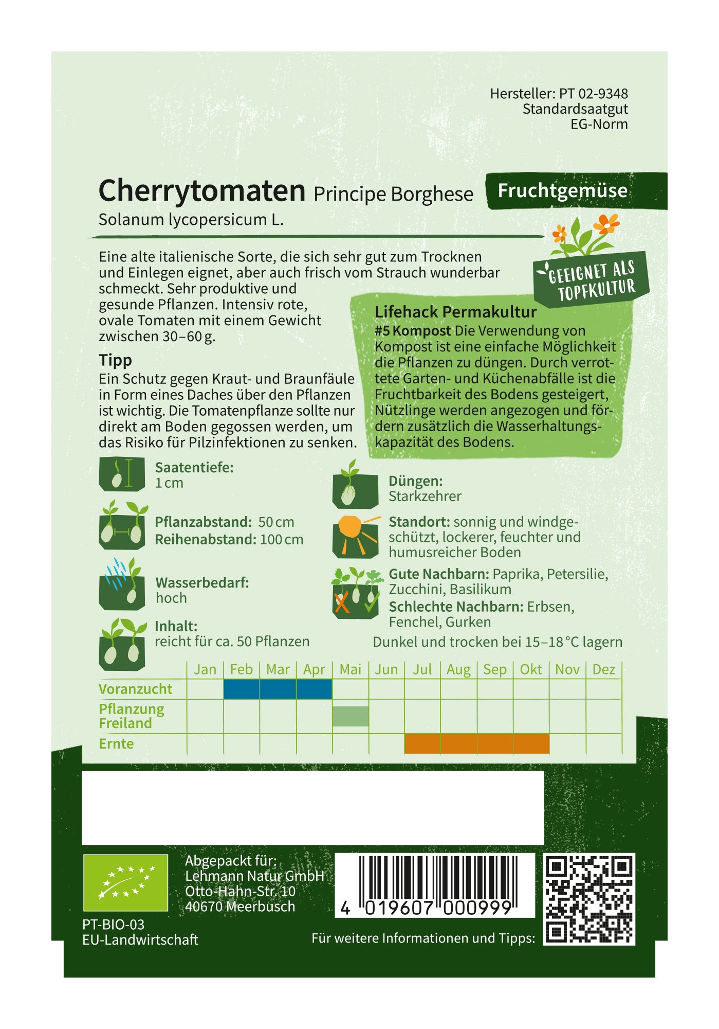  BIO Cherrytomate Principe Borghese