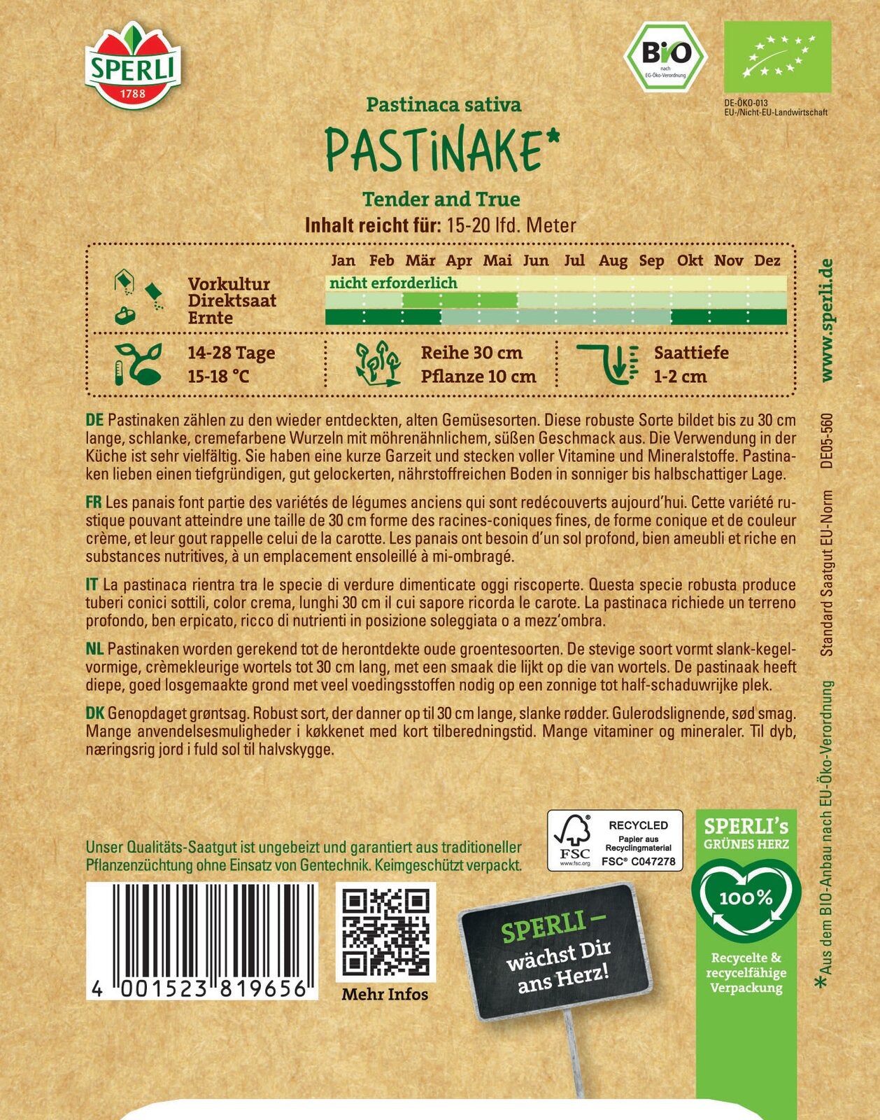  Pastinake Tender And True