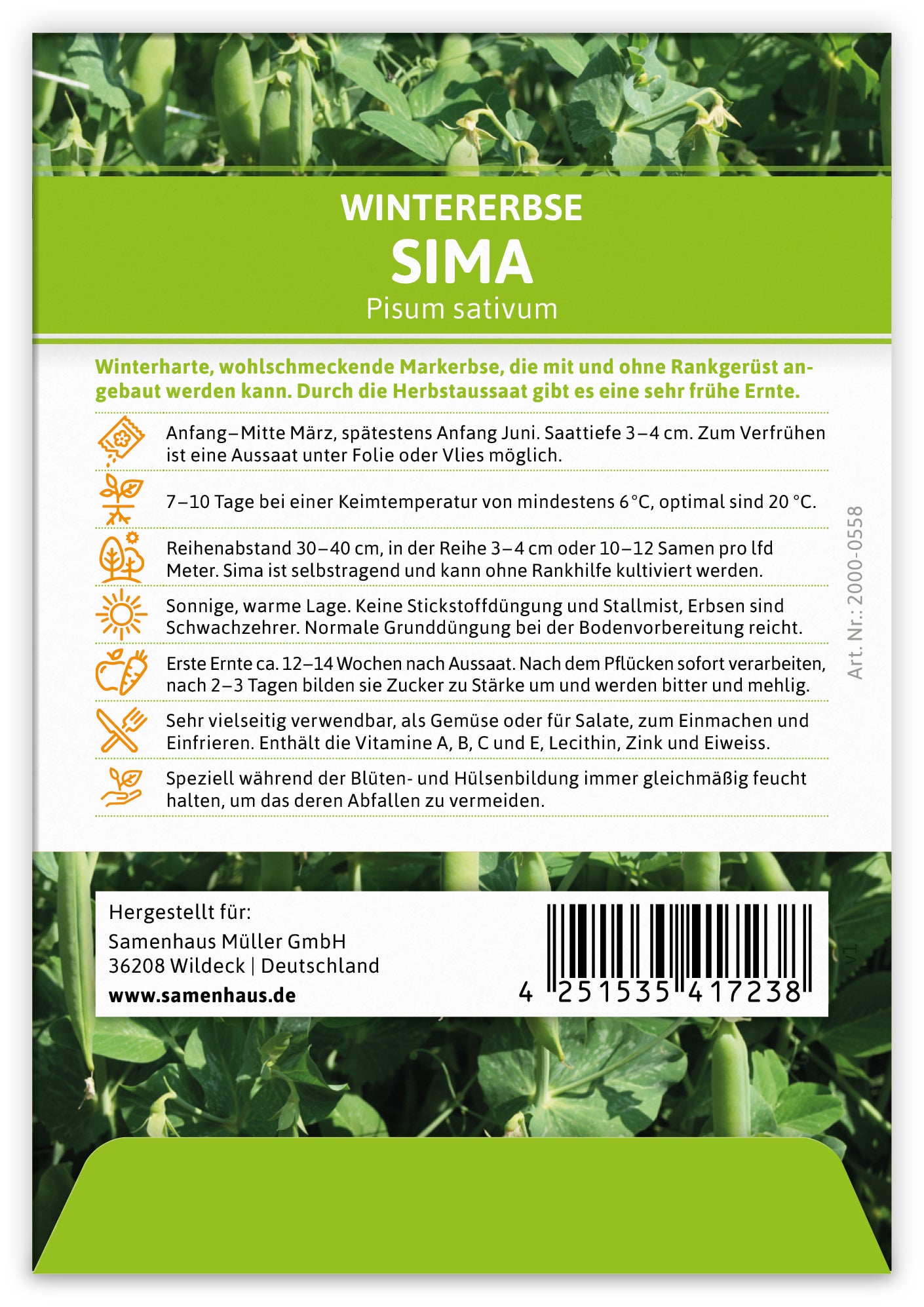  Wintererbse Sima