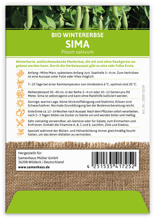  BIO Wintererbse Sima