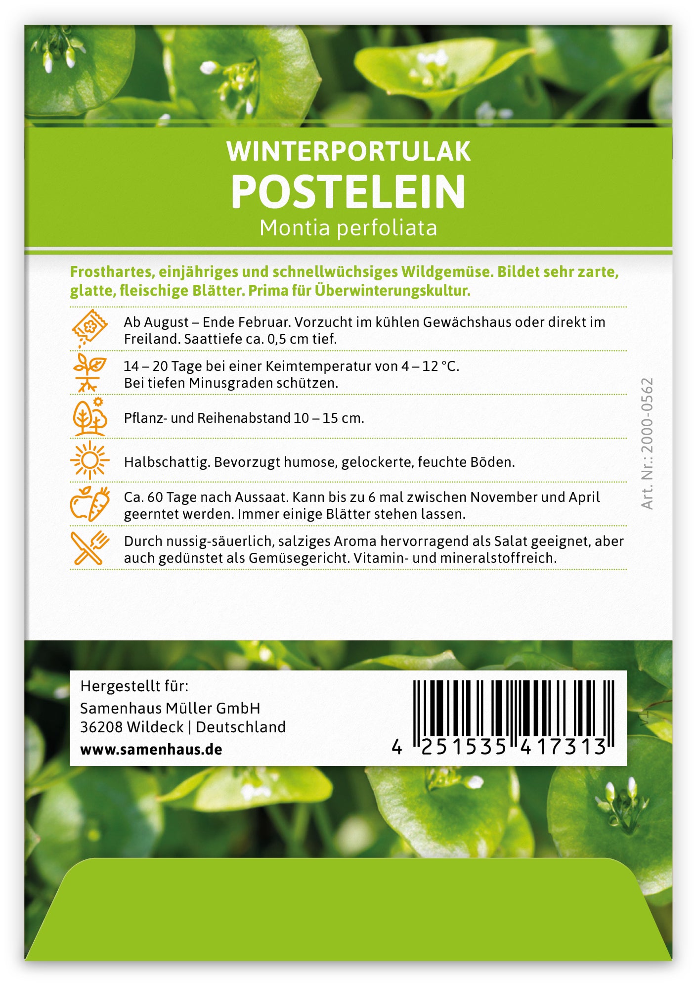  Winterportulak Postelein (100 Tütchen)
