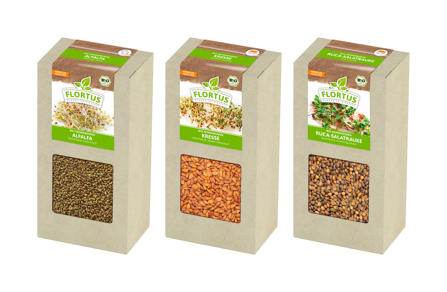  BIO Keimsprossen Set "Einsteiger" Mit 3 Sorten (600 G)