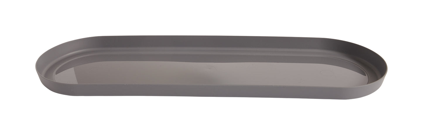  Ovale Untersetzer Für 50 Cm Blumentrog Anthrazit