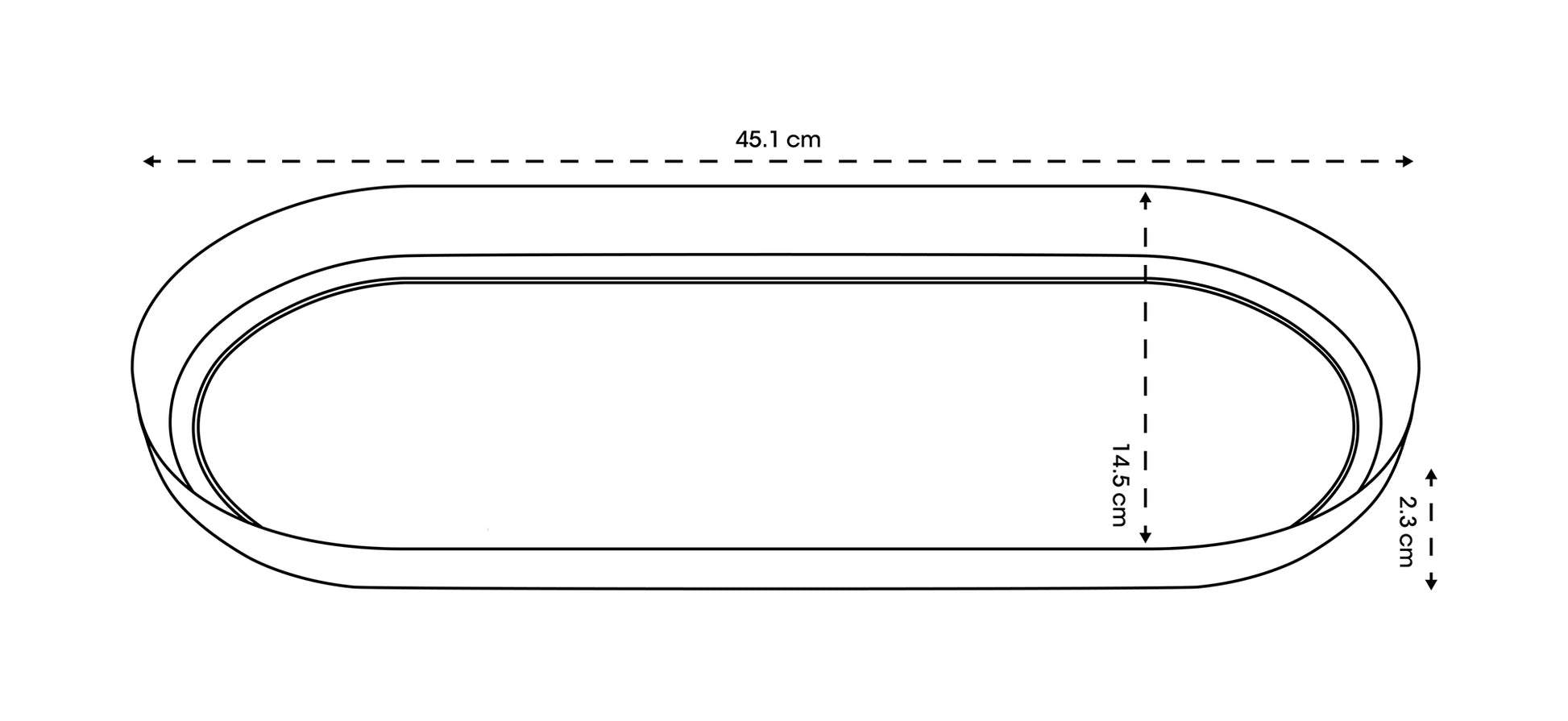 Ovale Untersetzer Für 50 Cm Blumentrog Anthrazit