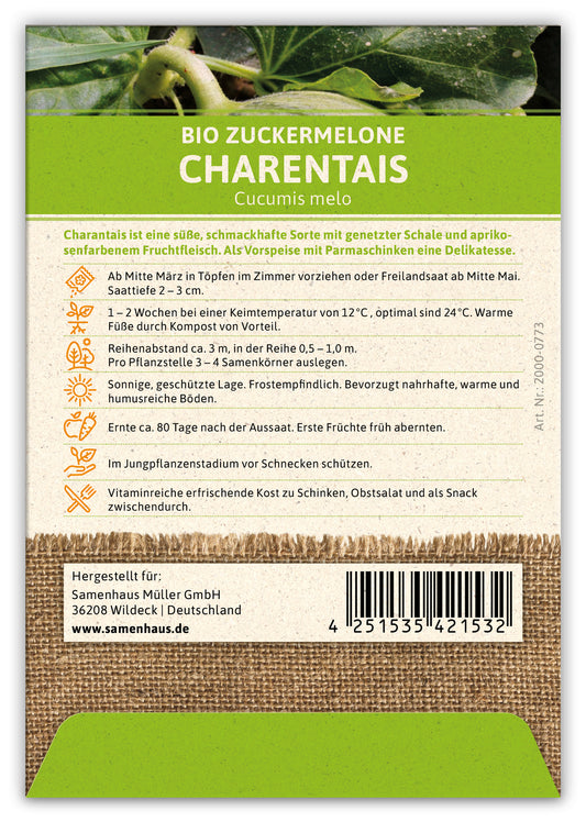  BIO Zuckermelone Charentaise
