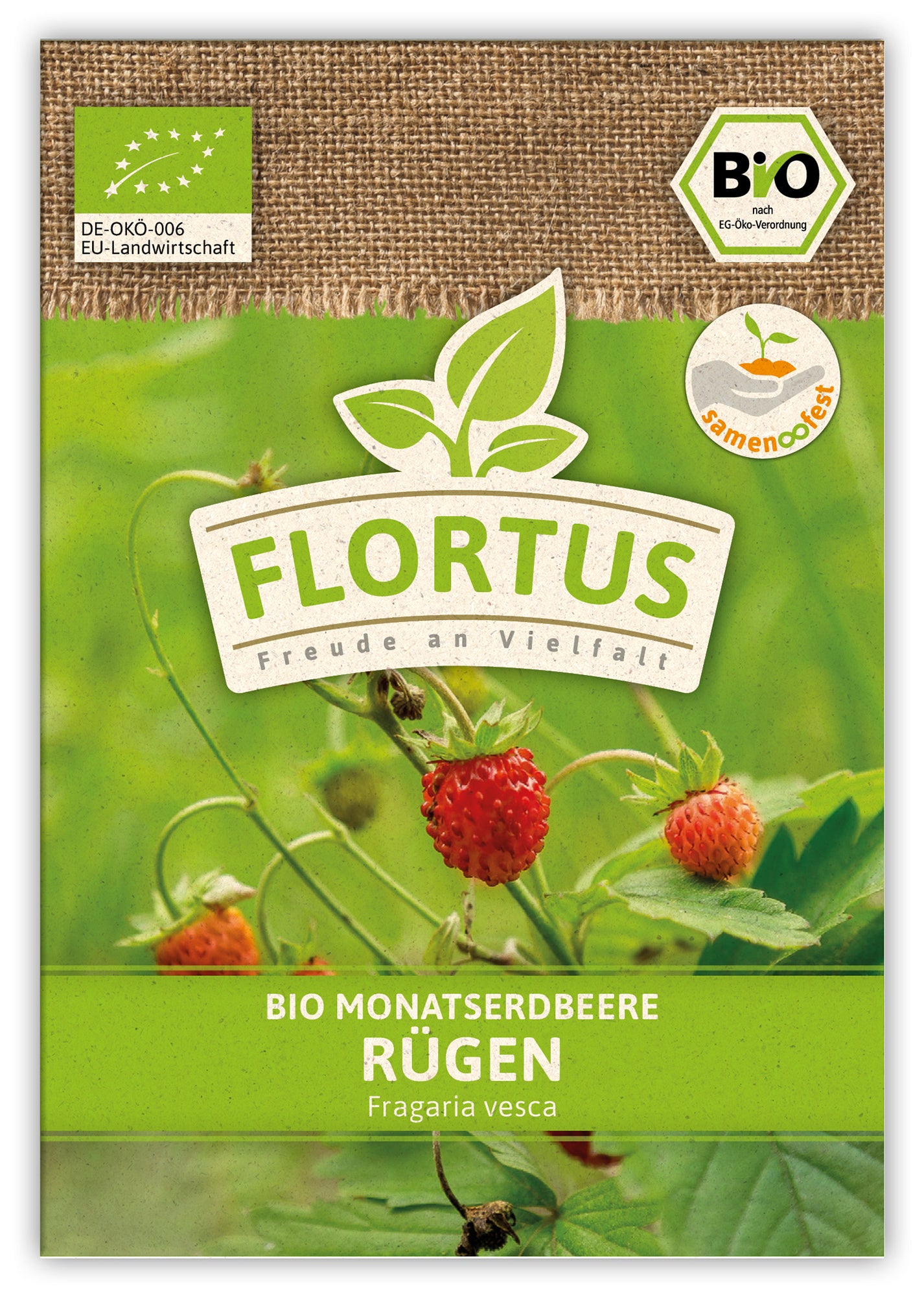  BIO Monatserdbeere Rügen (100 Tütchen)
