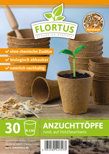  6 Cm Anzuchttopf Rund Auf Holzfaser Basis