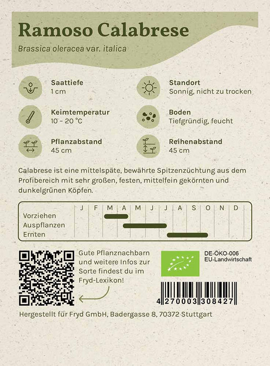  Fryd BIO Brokkoli Ramoso Calabrese