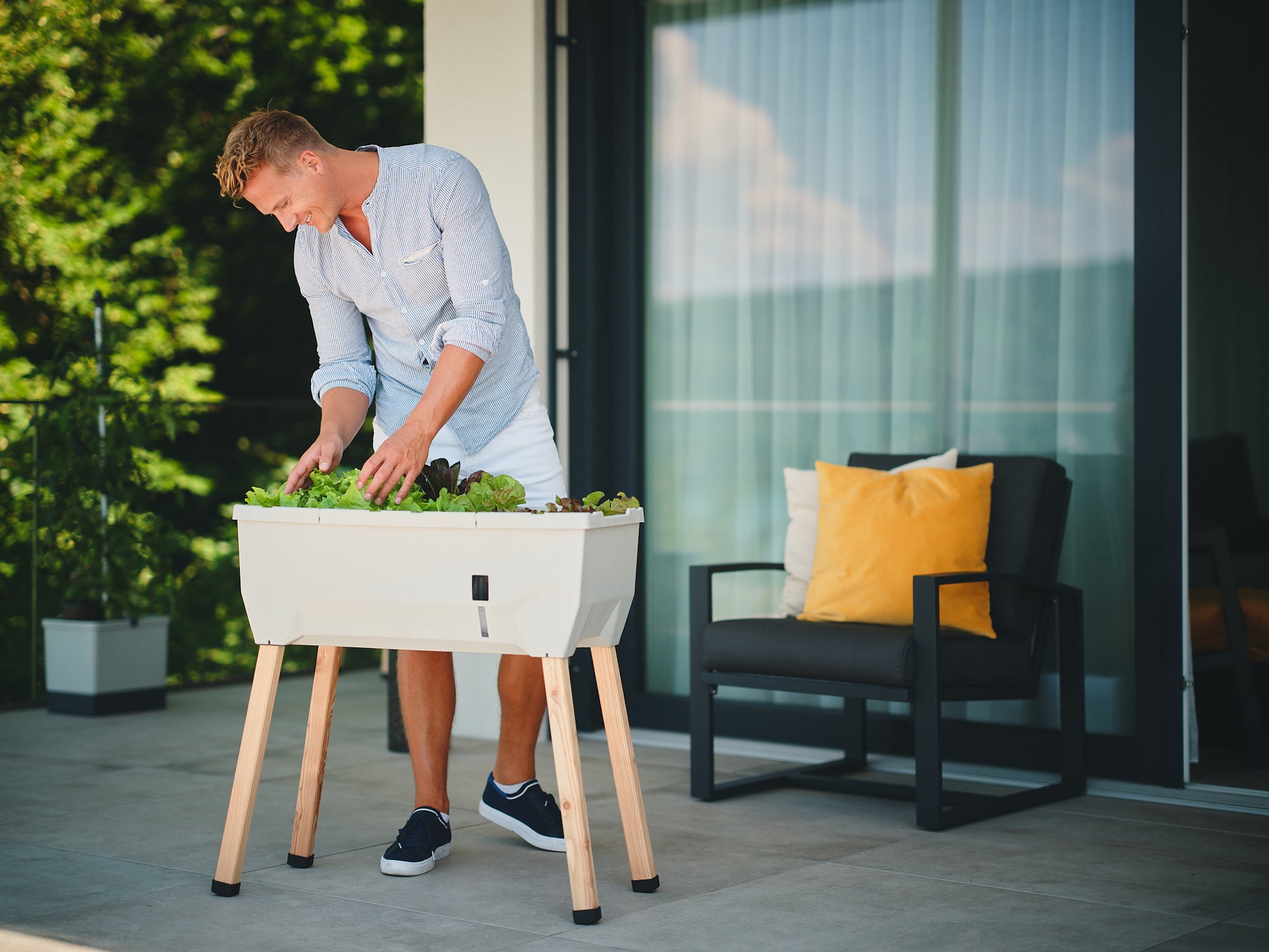  SAMMY SALAD Hochbeet Hellgrau (ohne Haube)
