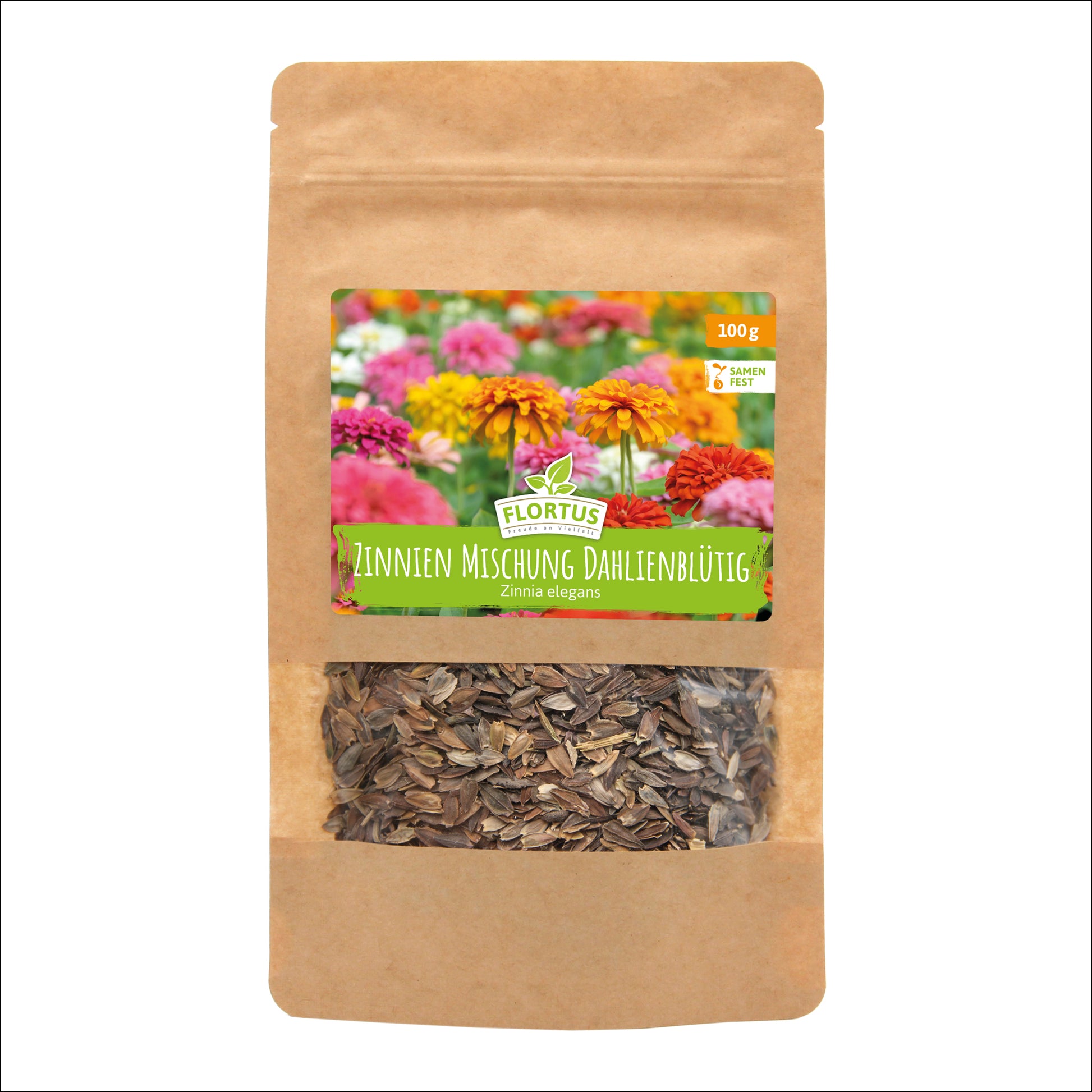  Wiesenblume Zinnie Mischung Dahlienblütig (100 G)