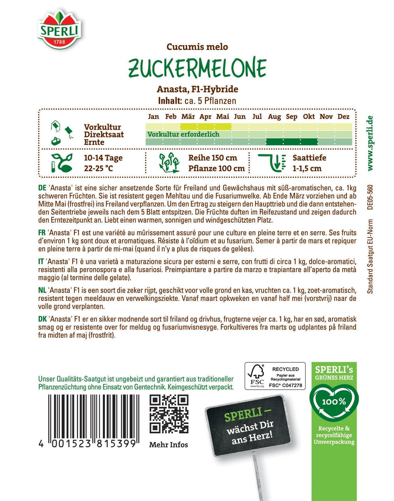  Zuckermelone Anasta F1