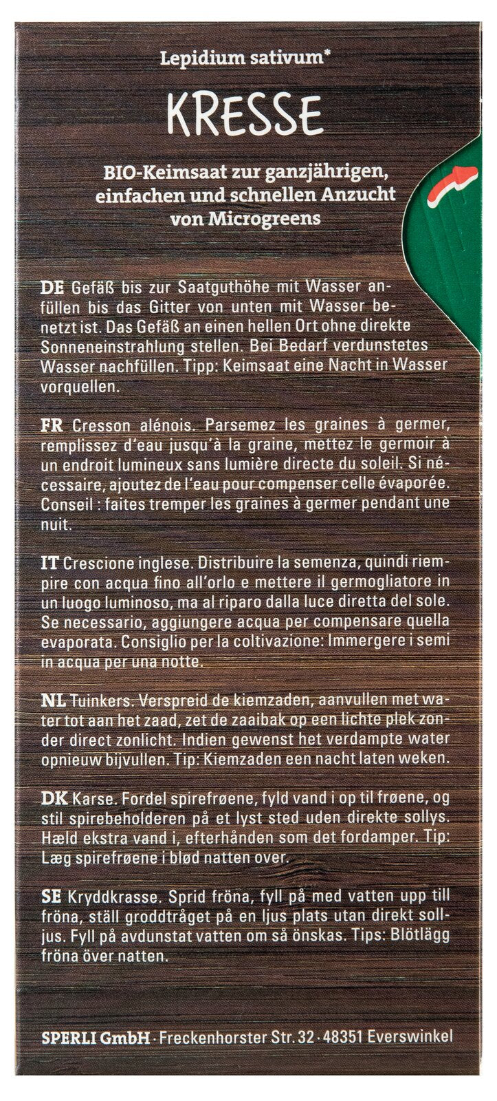  BIO Microgreen-Saat Kresse [MHD 01/2026]