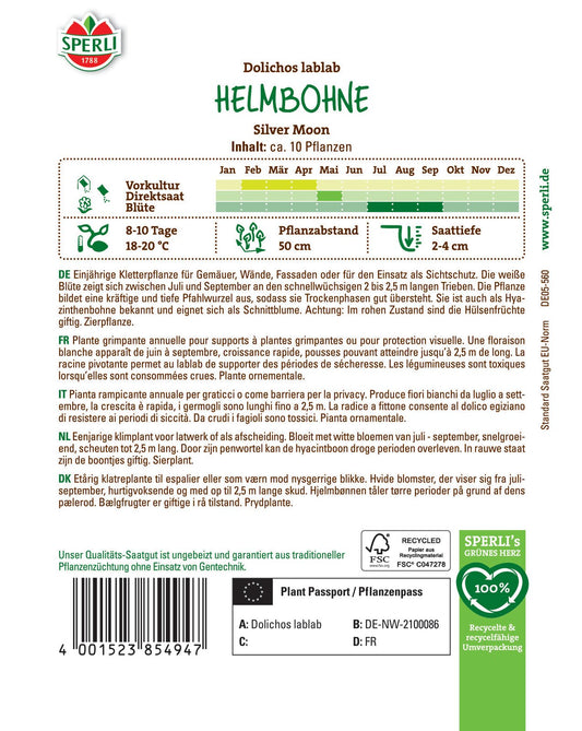  Helmbohne Silver Moon