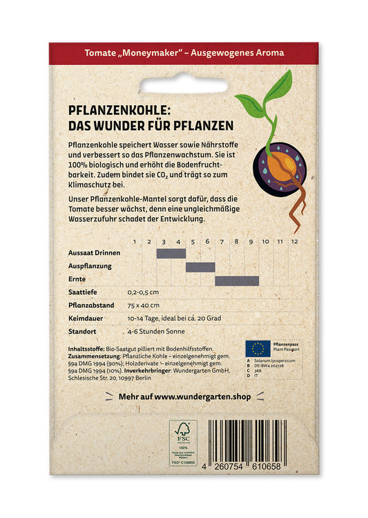  BIO Saatgut Mit Pflanzenkohle-Mantel Strauchtomate