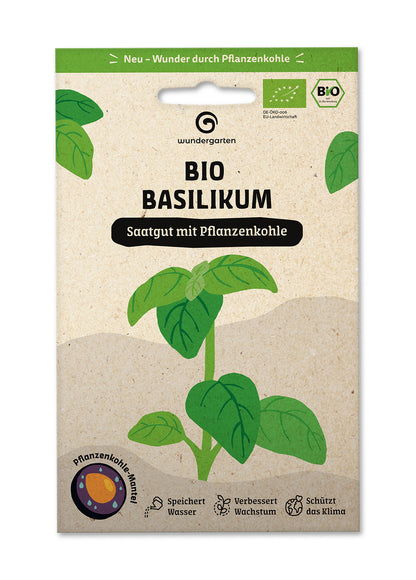  BIO Saatgut Mit Pflanzenkohle-Mantel Basilikum