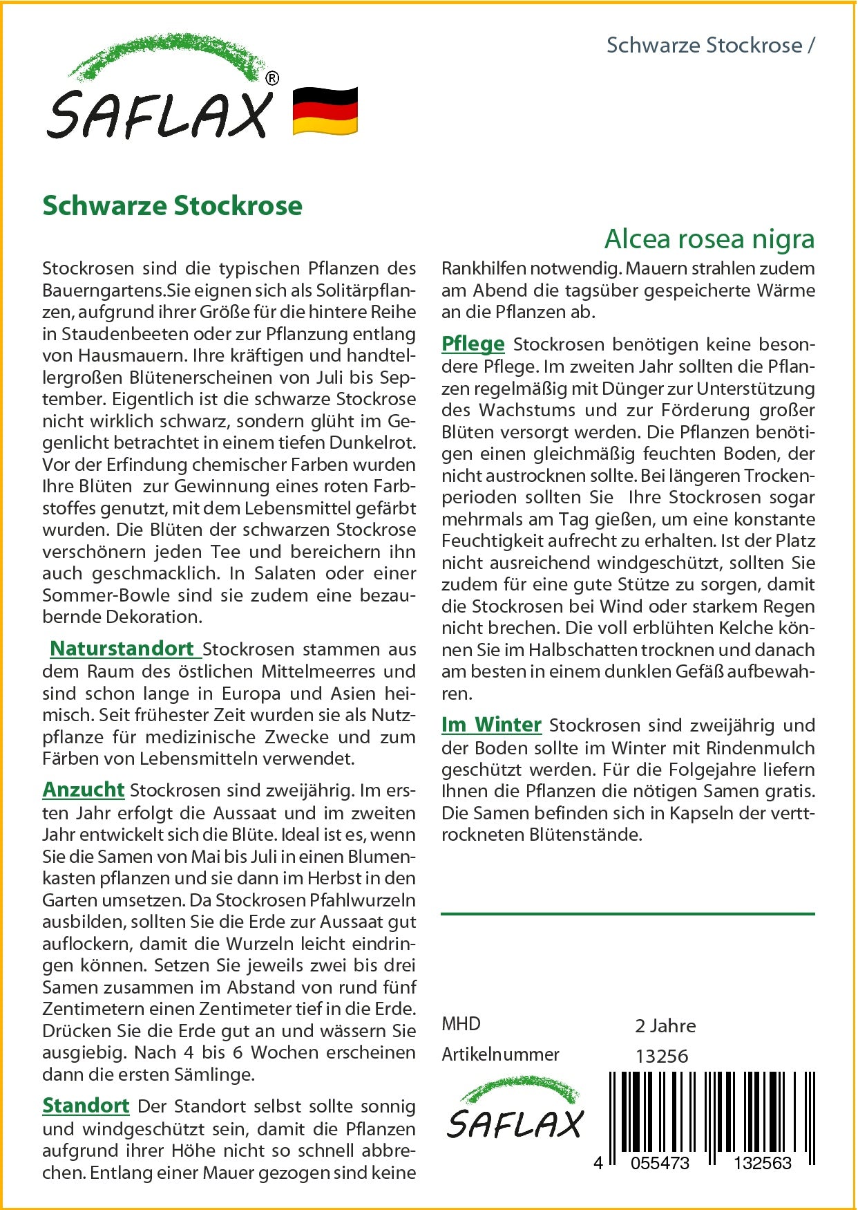  Schwarze Stockrose