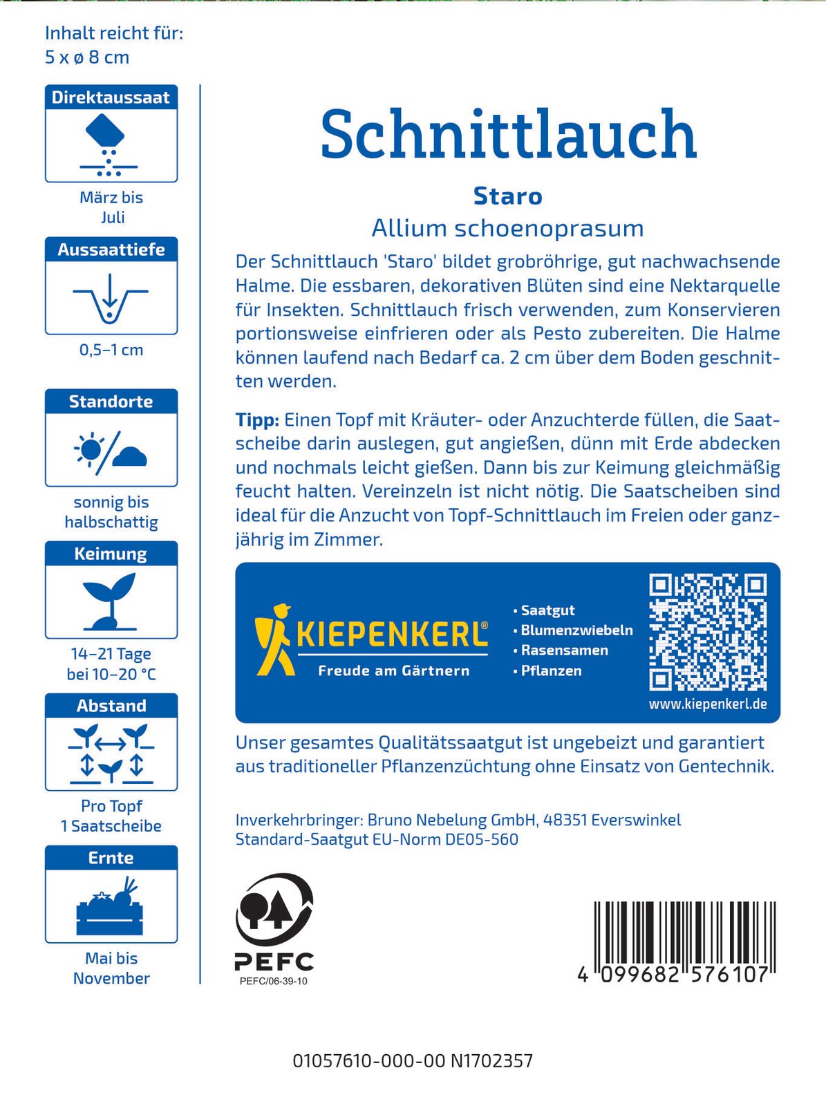  Schnittlauch Staro (Saatscheibe)