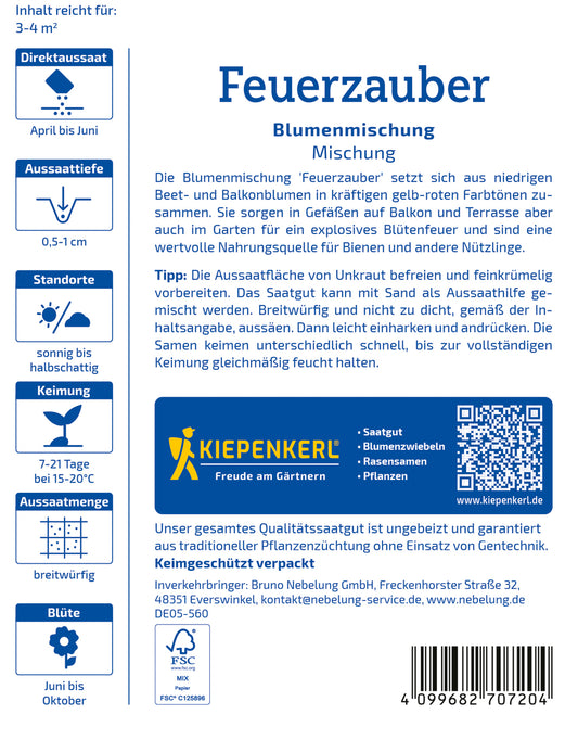  Blumen-Mischung Feuerzauber