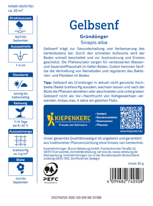  Gelbsenf Weißsamiger Senf (80 G)